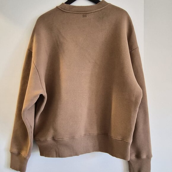 AMI Paris Brown Fleece Ami De Coeur Sweatshirt (Men's size: Large) - Picture 2 of 3